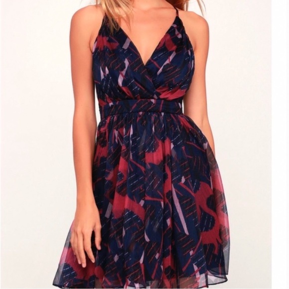 LULU’S Britannia twirly open back dress, M. - Picture 5 of 13